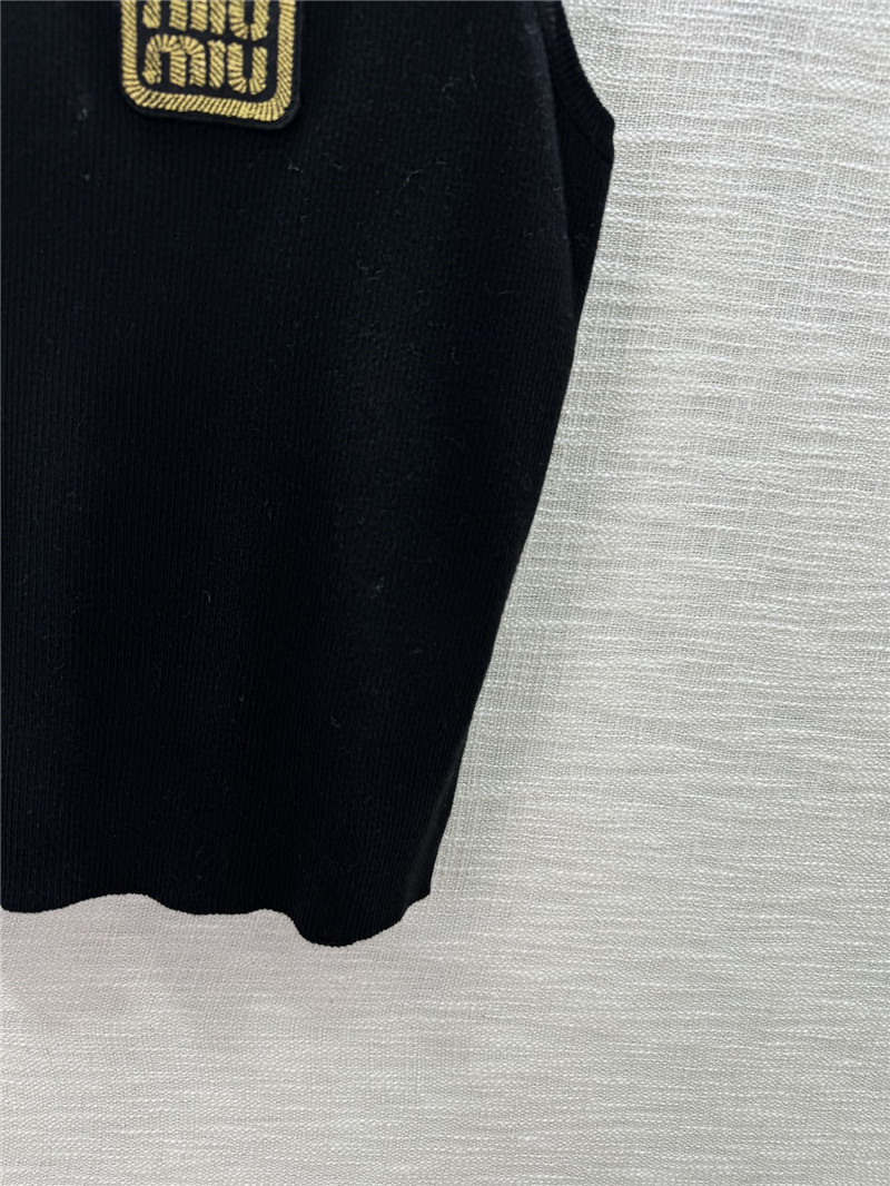 Miu Miu Black Logo Vest