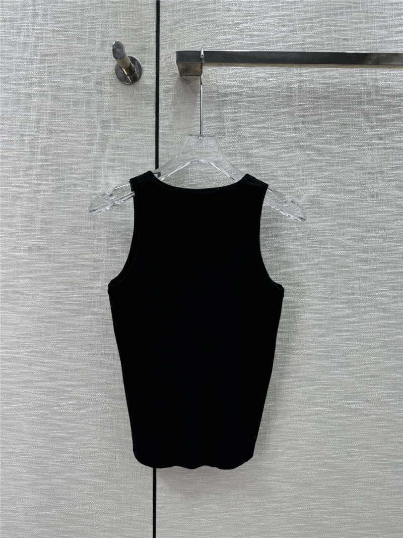 Miu Miu Black Logo Vest