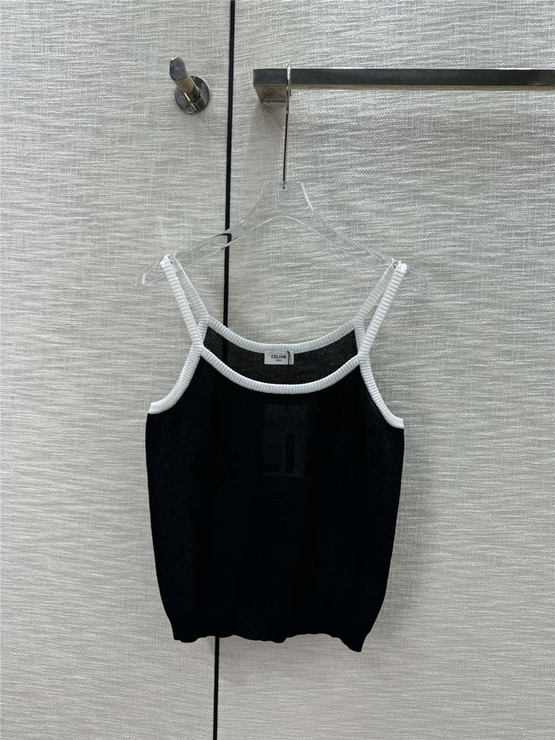 Ce1i*e contrasting color knitted vest cheap replica designer clothes