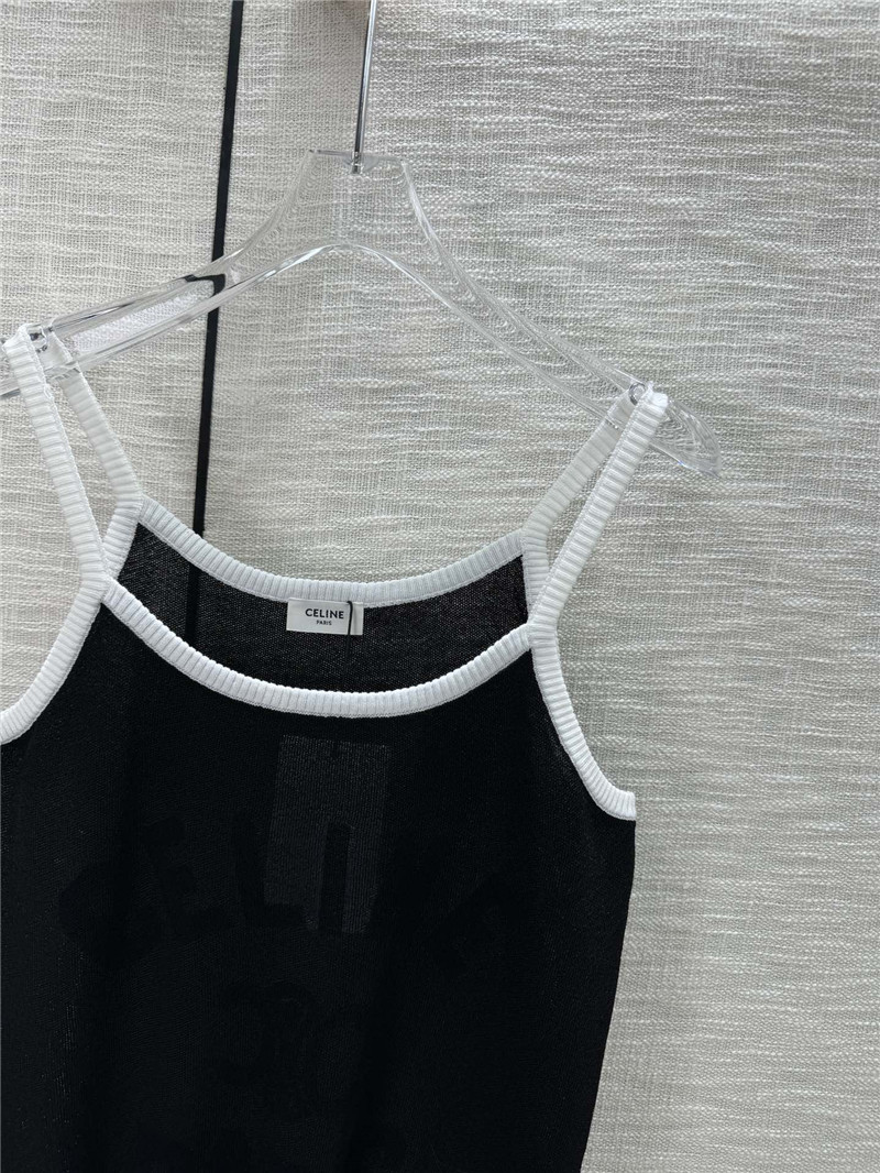 Ce1i*e contrasting color knitted vest cheap replica designer clothes