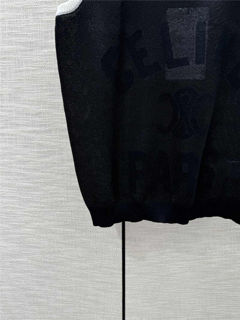 Ce1i*e contrasting color knitted vest cheap replica designer clothes