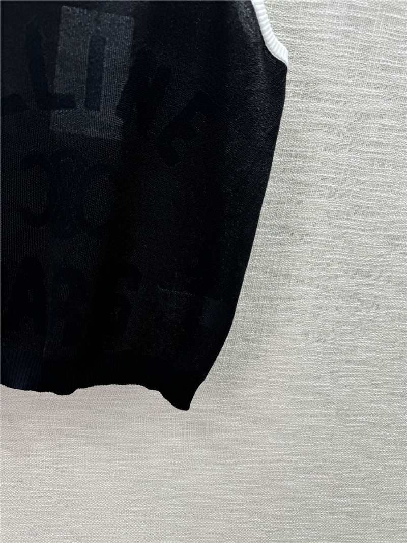 Ce1i*e contrasting color knitted vest cheap replica designer clothes