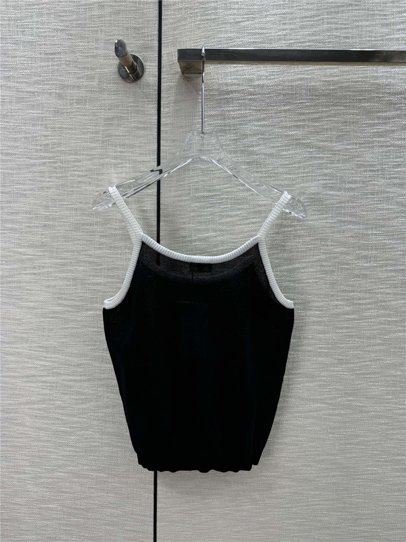 Ce1i*e contrasting color knitted vest cheap replica designer clothes