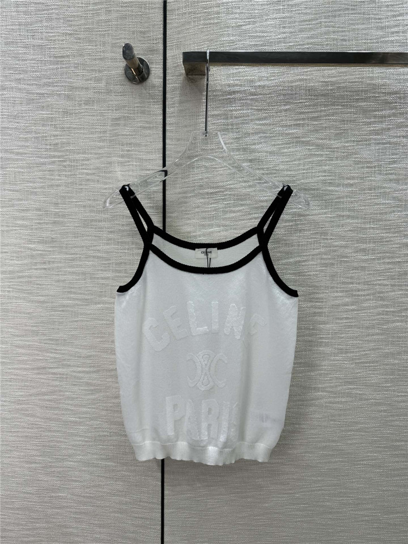 Ce1i*e contrasting color knitted vest cheap replica designer clothes