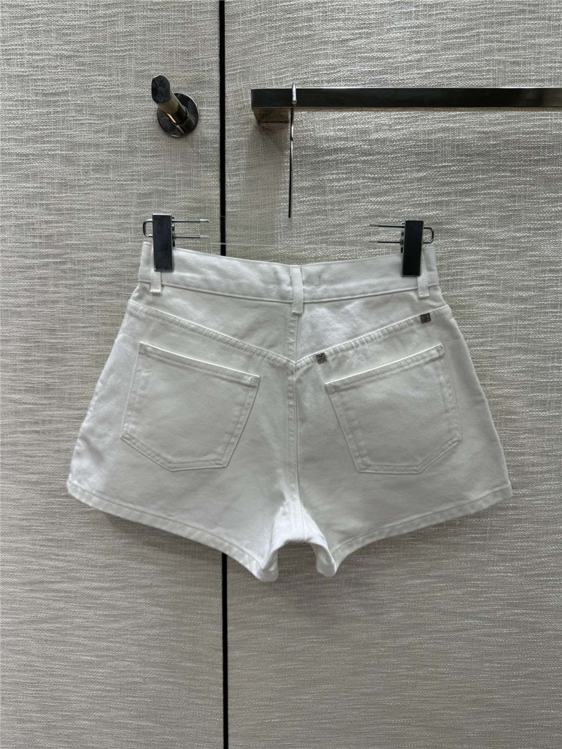 Givenchy white denim shorts replica designer clothes