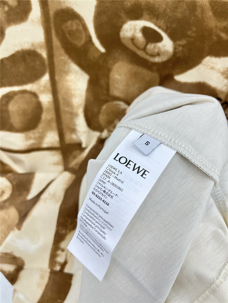 L0ew* double-sided graffiti bear t-shirt replica clothes