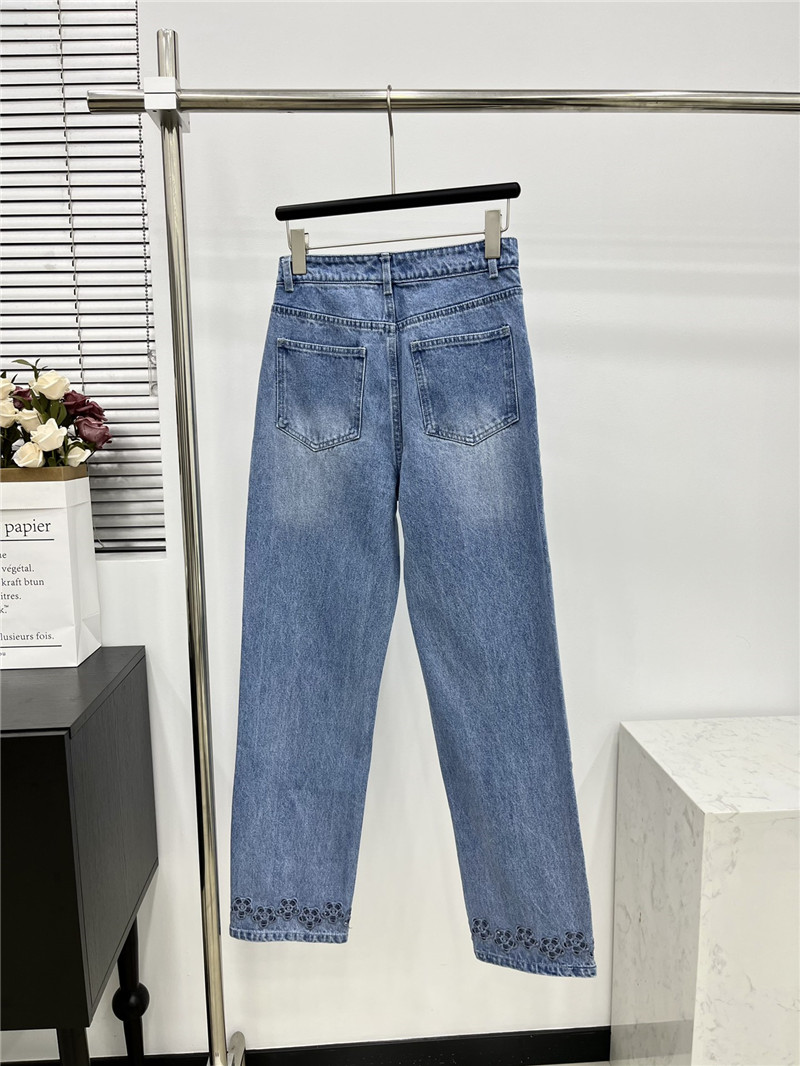 Ch**el hollow camellia jeans replica clothing sites