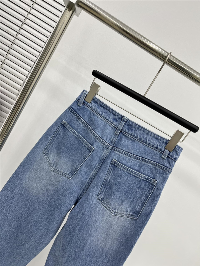 Ch**el hollow camellia jeans replica clothing sites