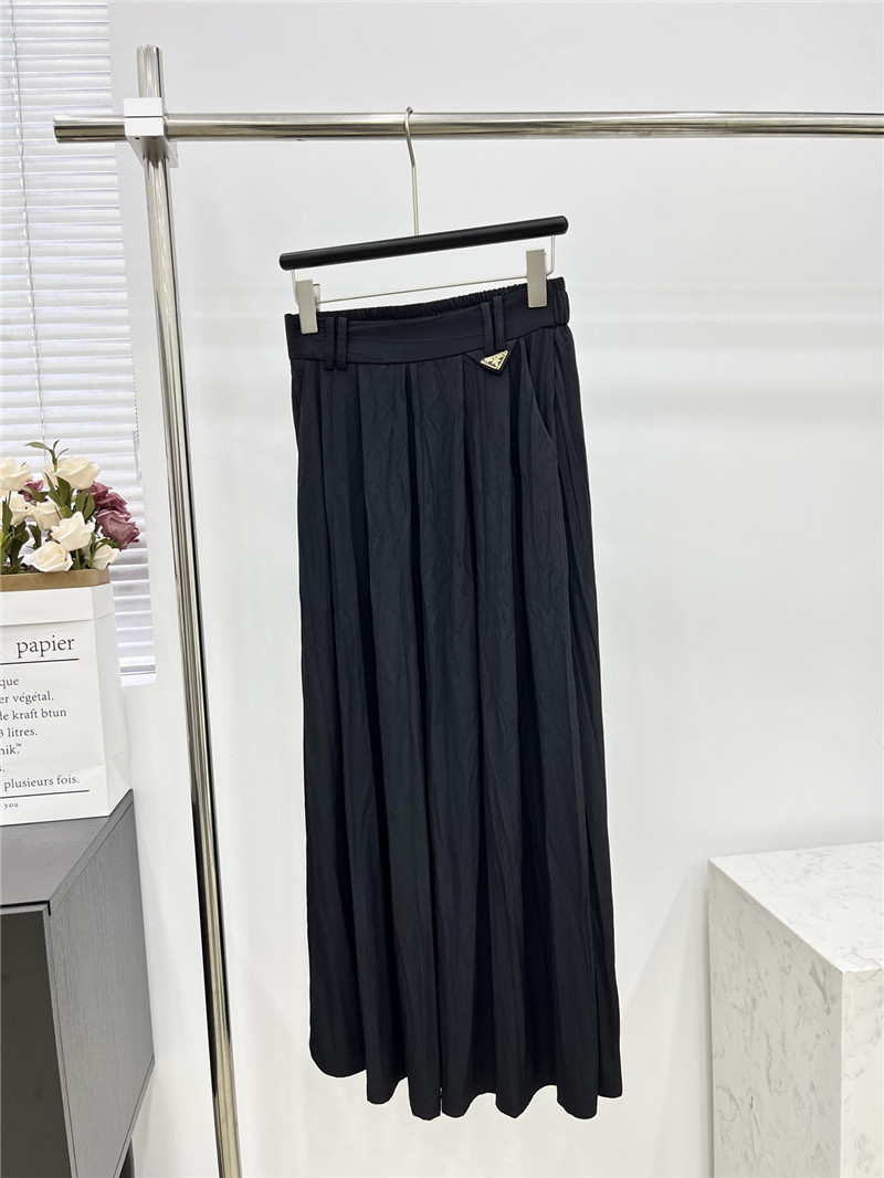 Pra*a inverted triangle pleated long skirt replica clothes
