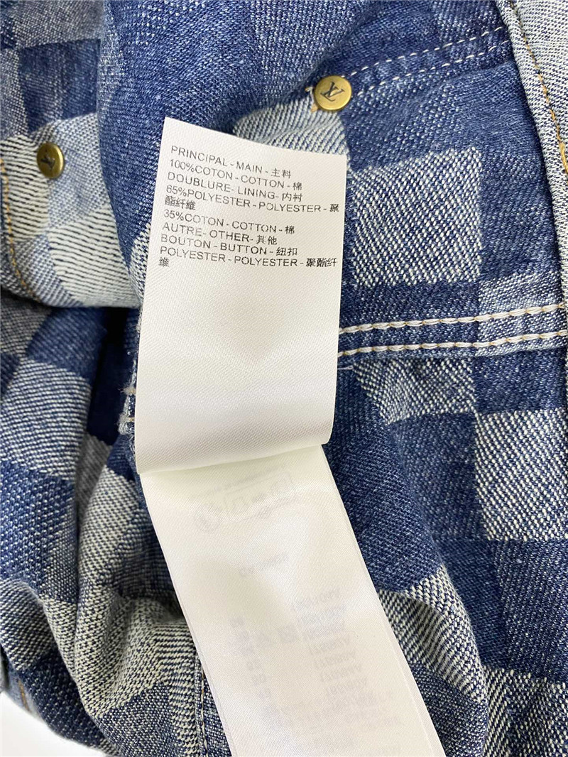 louis vuitton LV color changing plaid denim jacket replica clothes