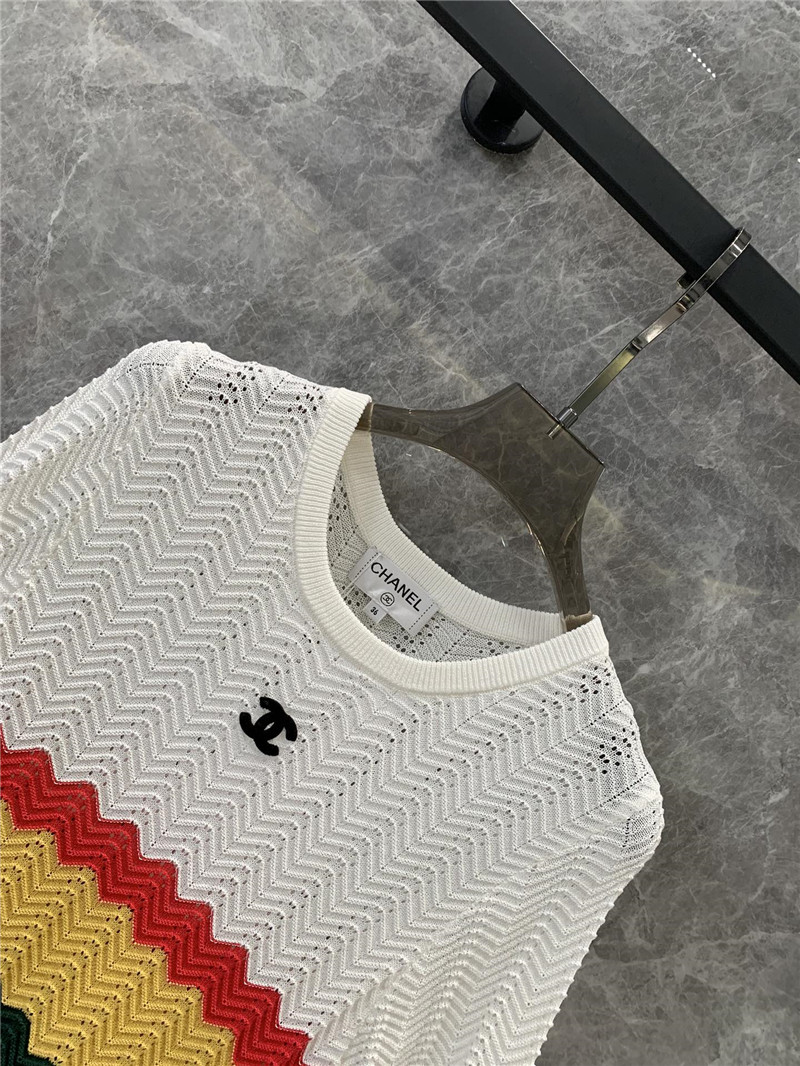 Ch**el dopamine striped knitted t-shirt