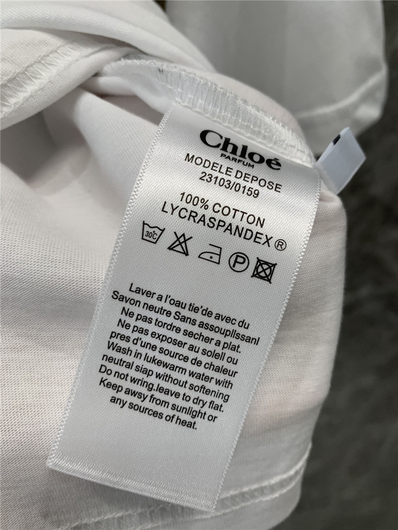 Chloé letter print round neck short sleeve T-shirt replicas clothes
