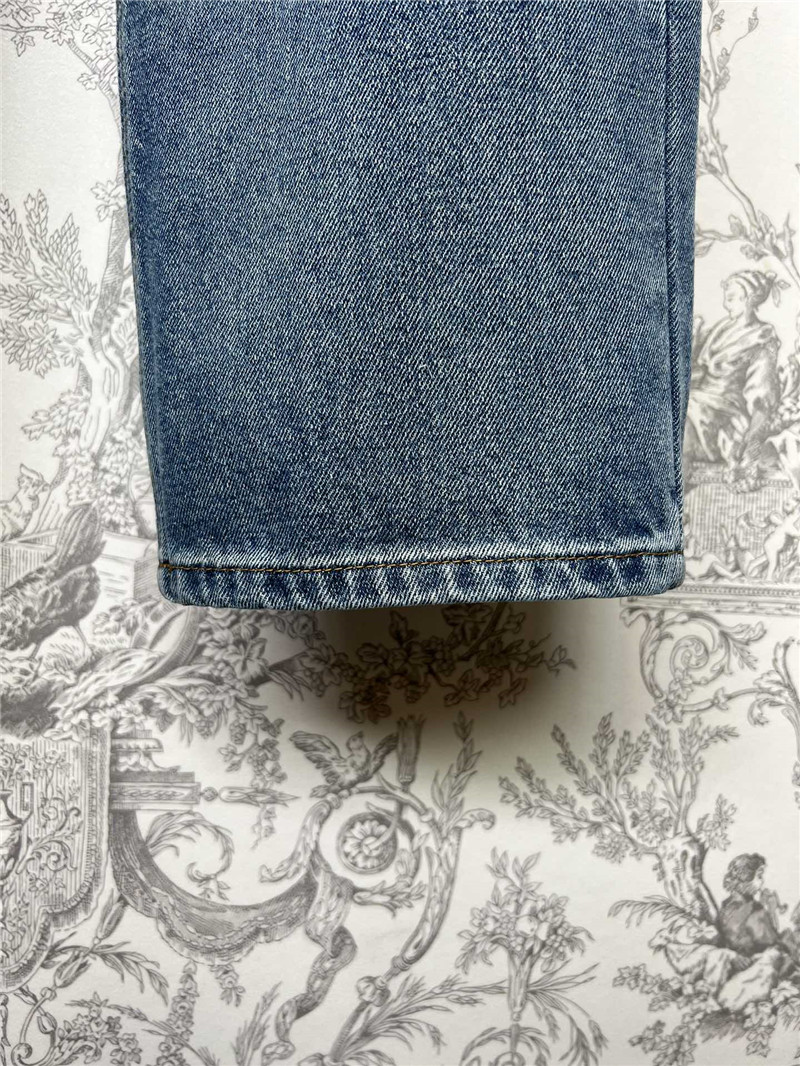 M1um1u high waist denim straight pants replica clothing sites