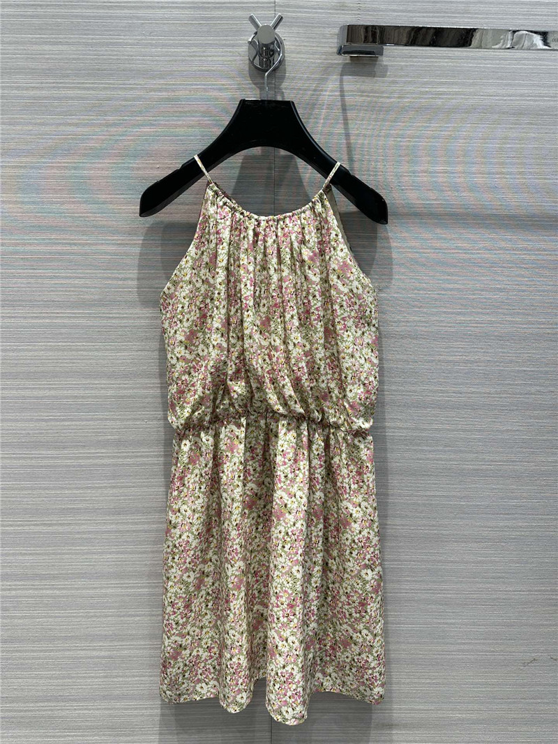 Ce1i*e retro french elegant silk dress replica designer clothes