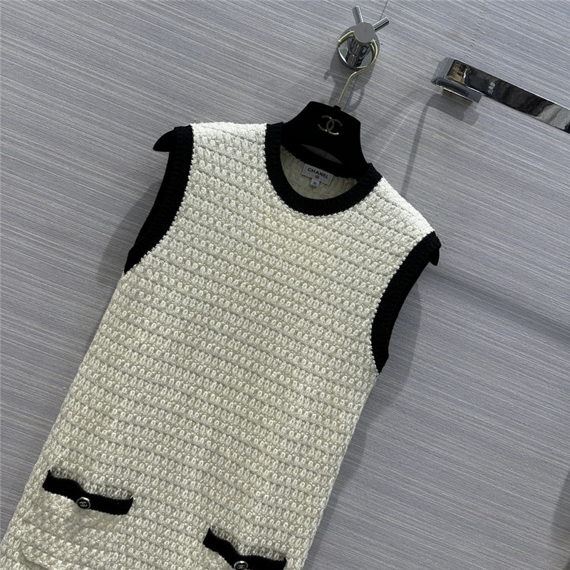 Ch**el woven vest dress replica designer clothing websites