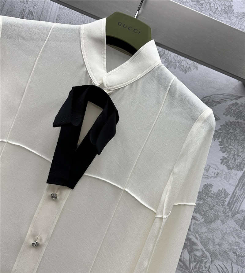 Gucci bow patchwork shirt replica d&g clothing