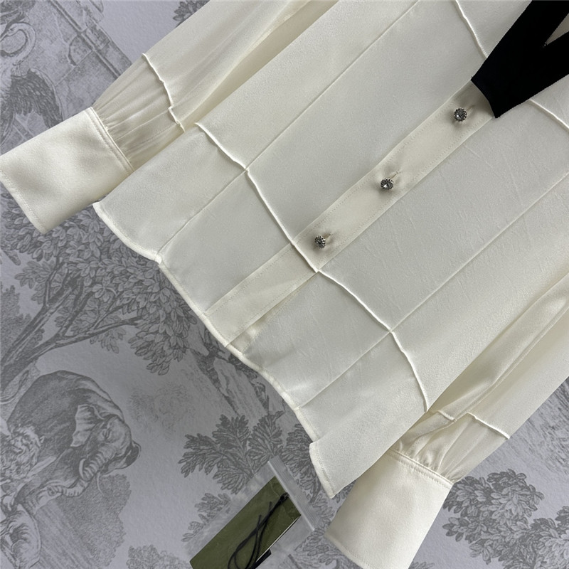 Gucci bow patchwork shirt replica d&g clothing