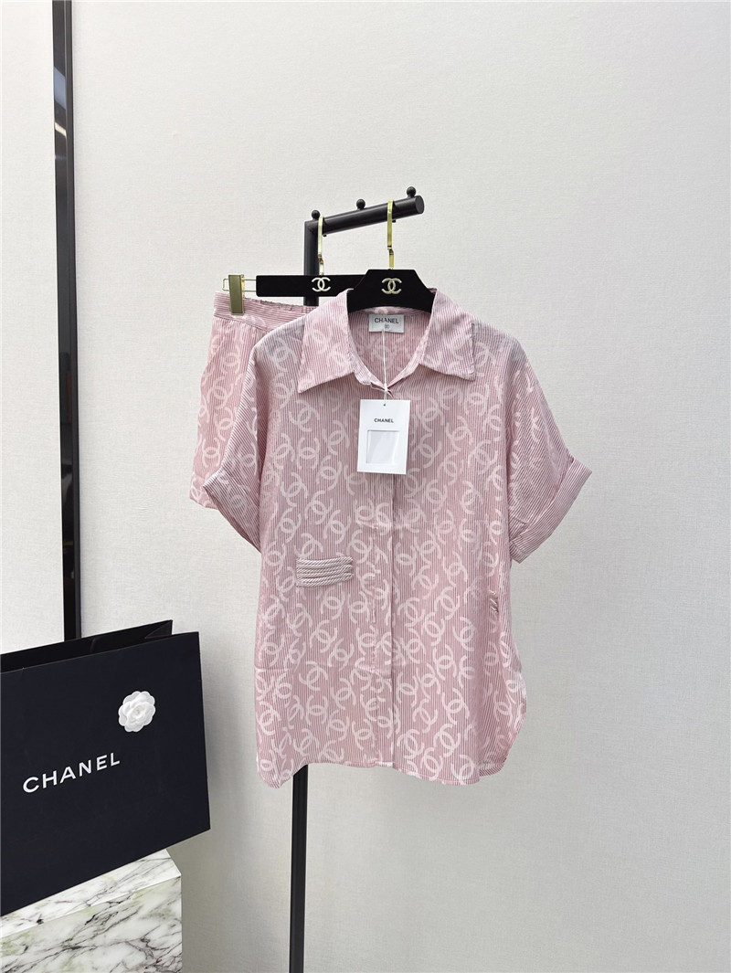 Chanel logo print suit replica designer clothes