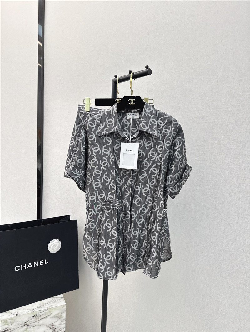 Ch**el logo print suit replica designer clothes