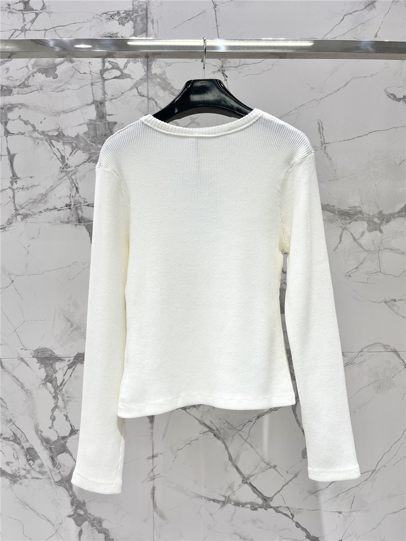 A1exa*der wang logo knitted cardigan in white