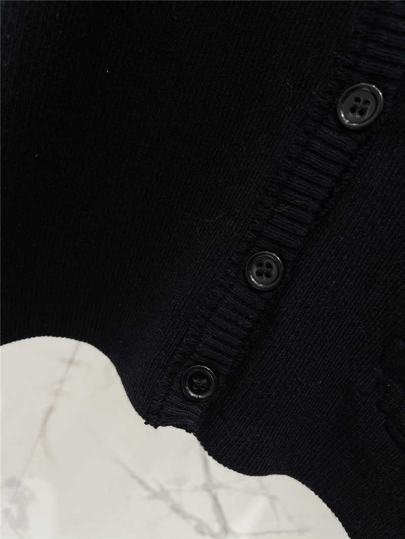 A1exa*der wang logo knitted cardigan in black