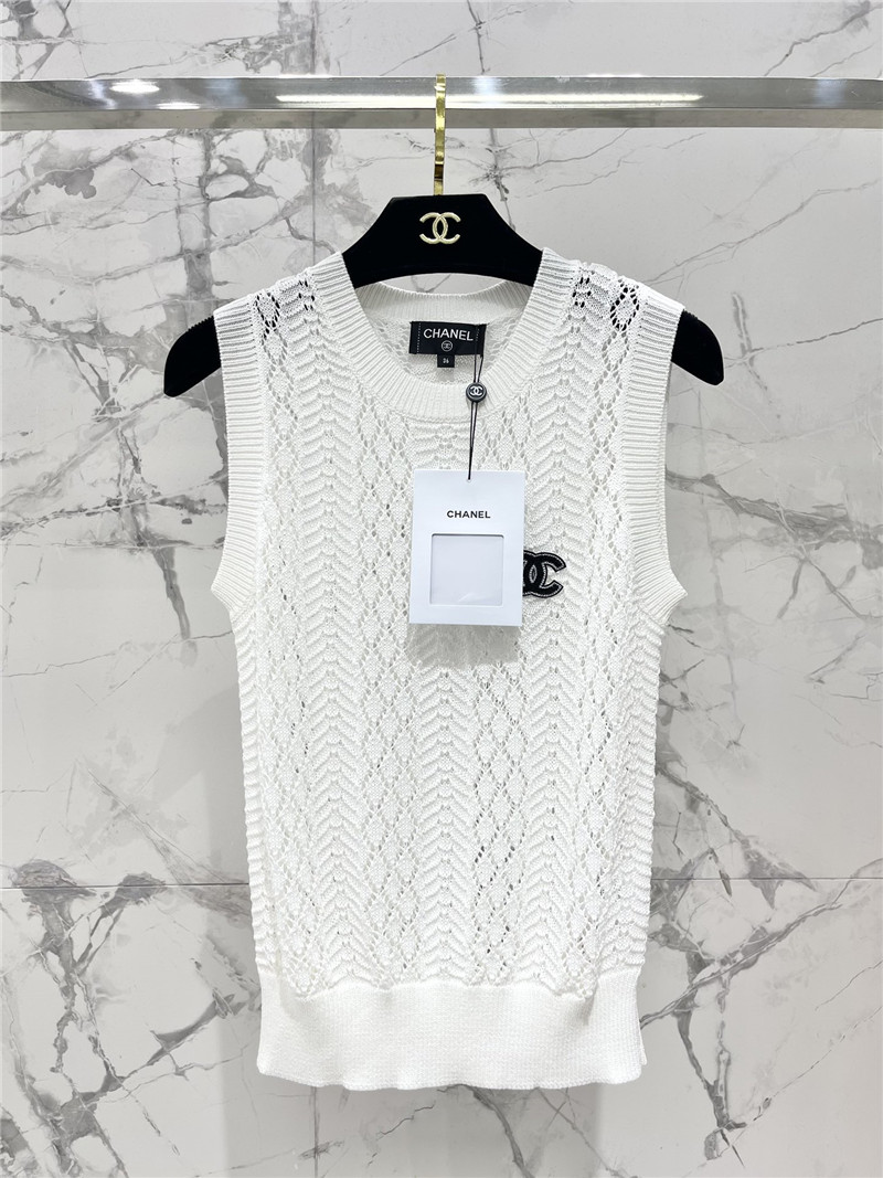 Ch**el knitted short sleeves cheap designer replica clothes