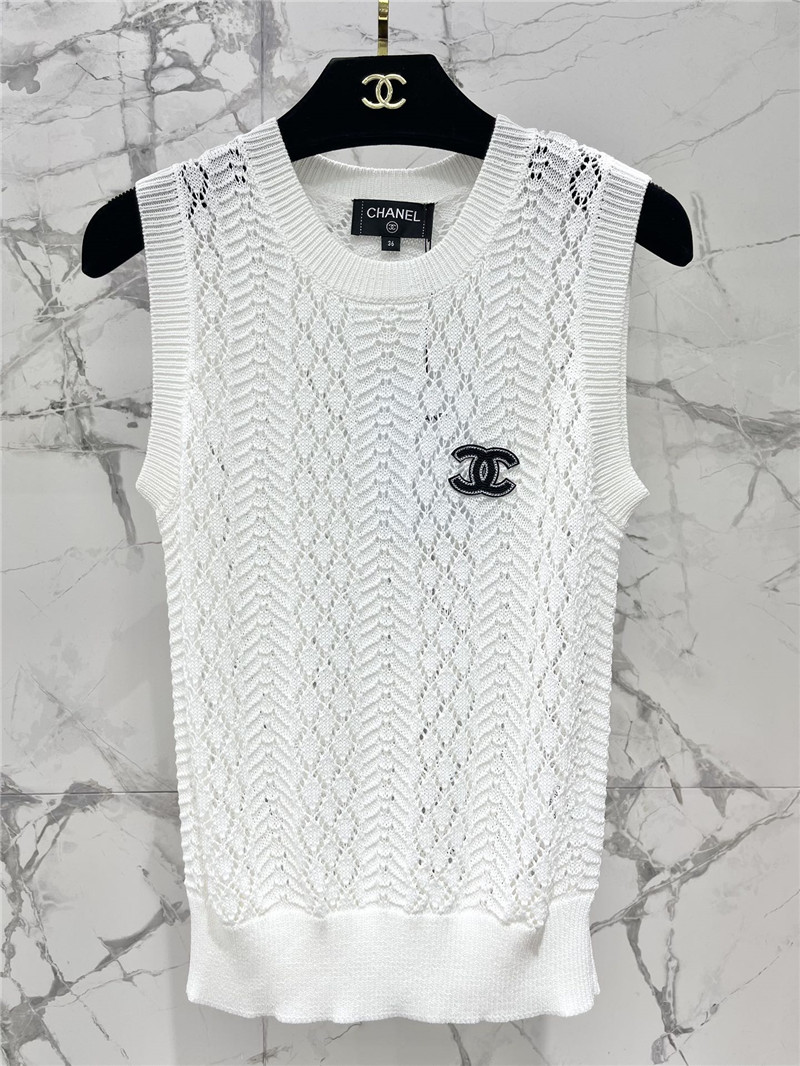 Ch**el knitted short sleeves cheap designer replica clothes