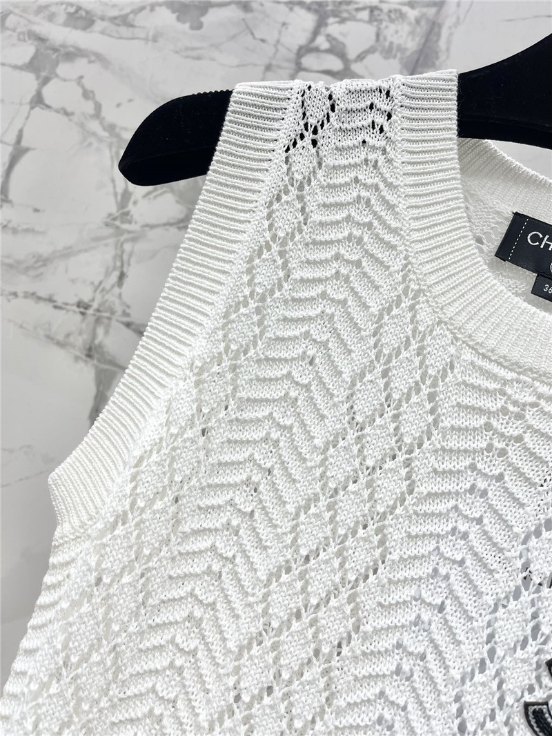 Ch**el knitted short sleeves cheap designer replica clothes