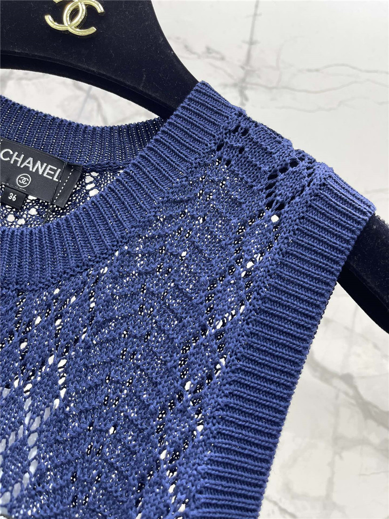 Ch**el knitted short sleeves cheap designer replica clothes