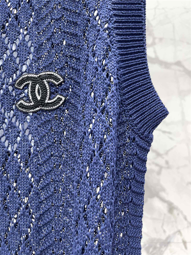 Ch**el knitted short sleeves cheap designer replica clothes