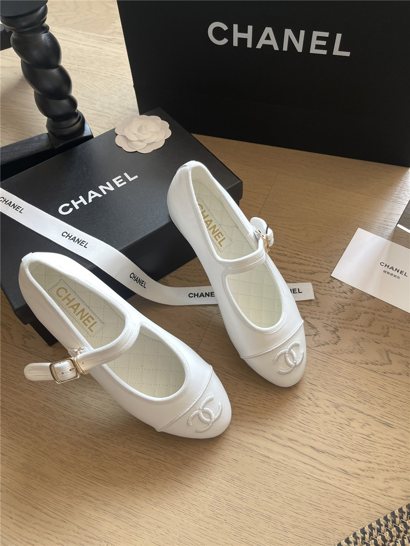 Ch**el mary janes leather ballet flats