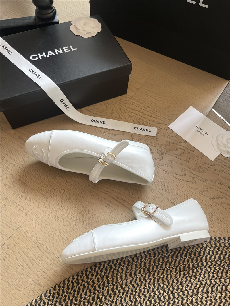 Ch**el mary janes leather ballet flats