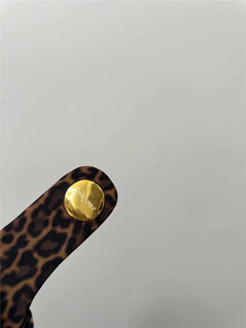 Sa1nt Lau*nt leopard print slides