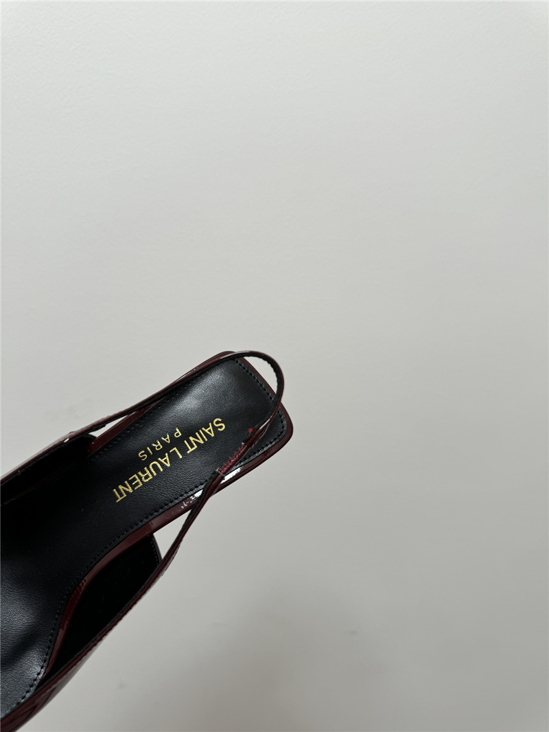 Sa1nt Lau*nt slingback 50mm patent-leather pumps