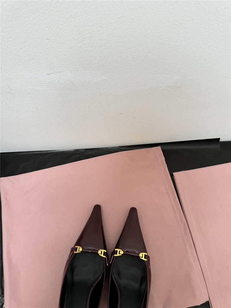 Sa1nt Lau*nt slingback 50mm patent-leather pumps