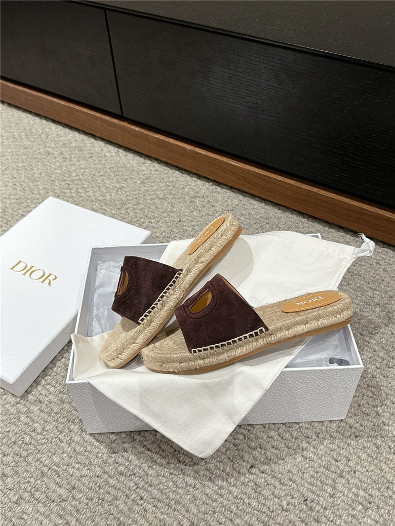 D10r cd suede espadrille slides