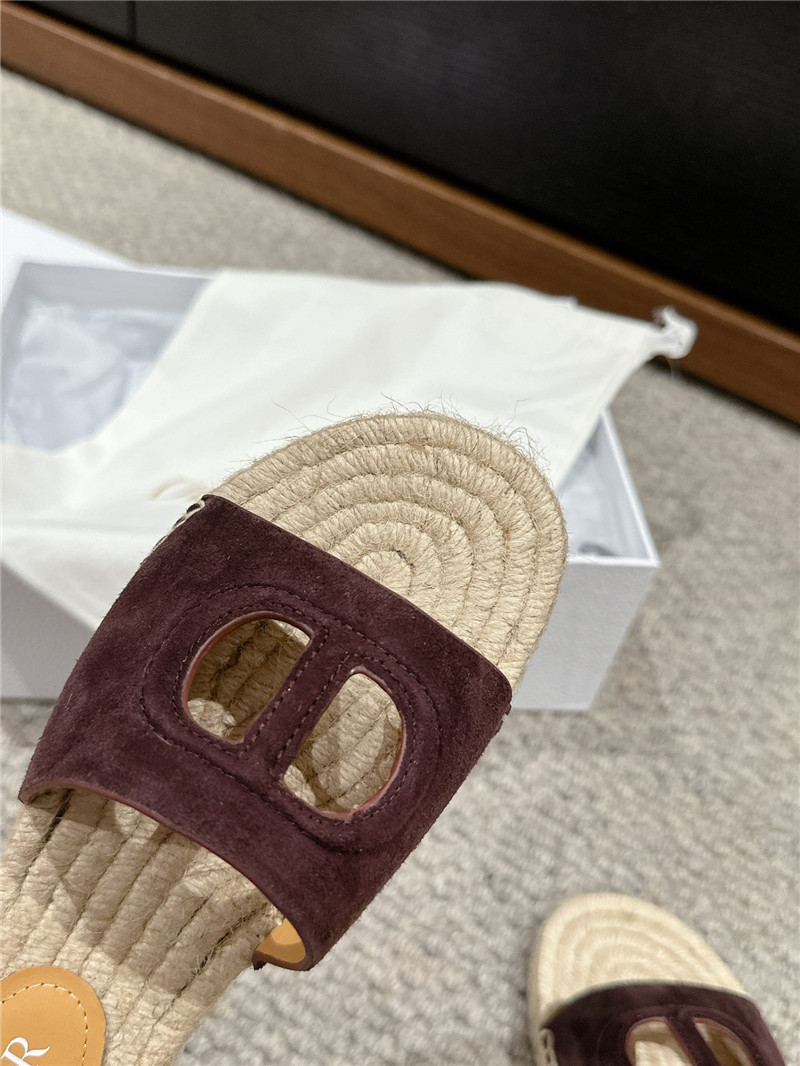 D10r cd suede espadrille slides
