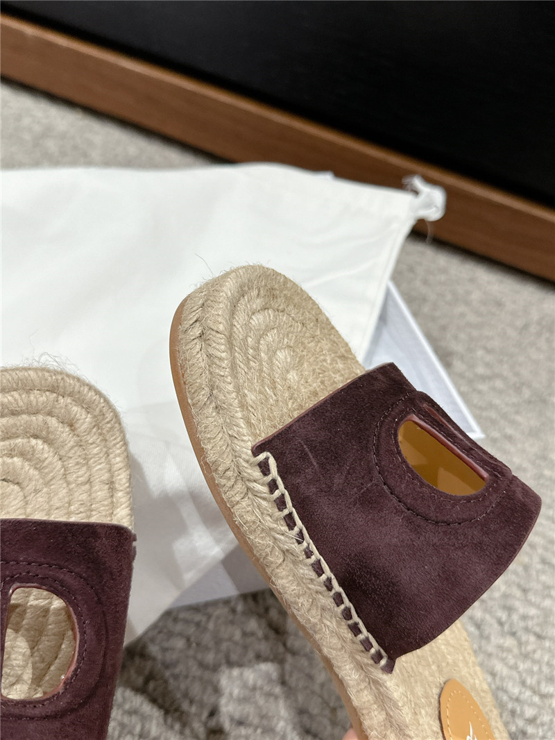 D10r cd suede espadrille slides