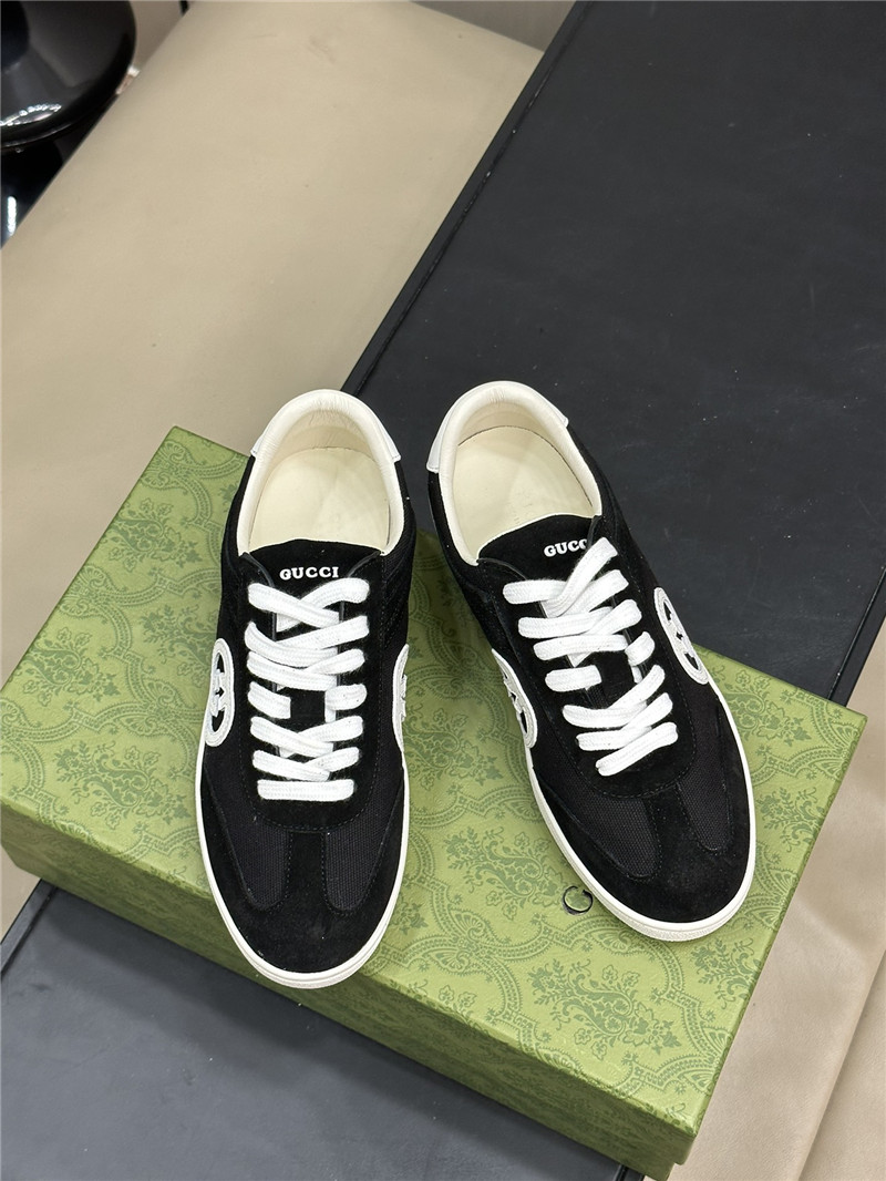 Gvc*1 gg logo lace-up black sneakers