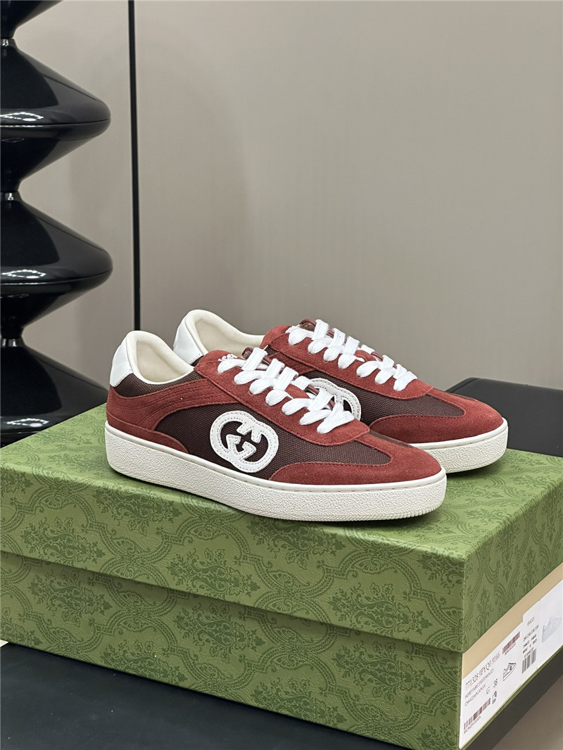 Gvc*1 gg logo lace-up red sneakers