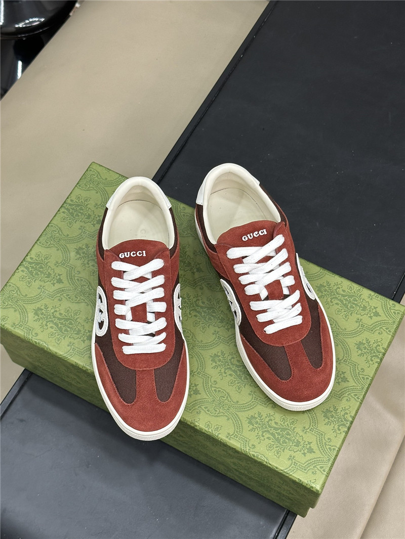 Gvc*1 gg logo lace-up red sneakers