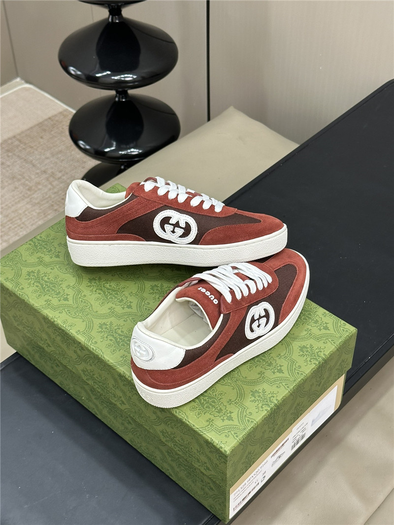 Gvc*1 gg logo lace-up red sneakers