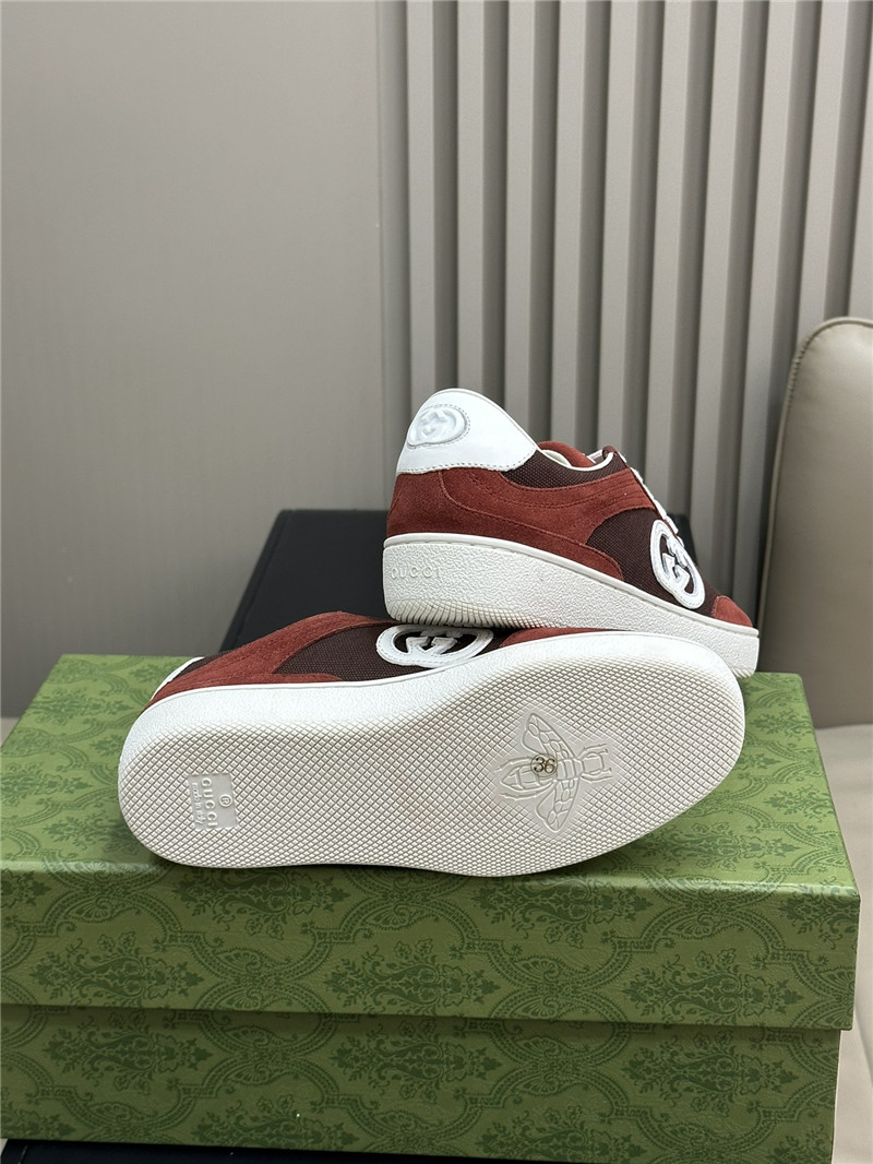 Gvc*1 gg logo lace-up red sneakers