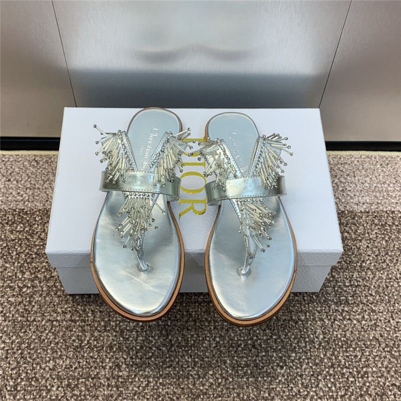 D10r eclat thong sandal silver