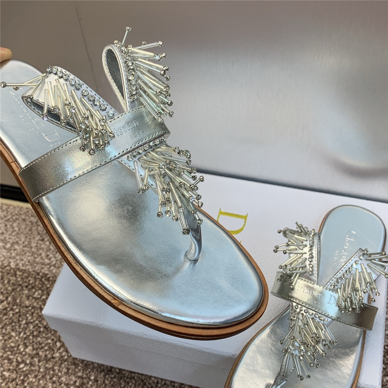 D10r eclat thong sandal silver