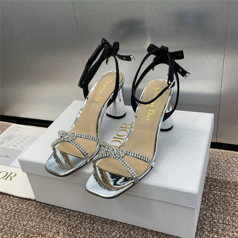 D10r sunset heeled sandals silver