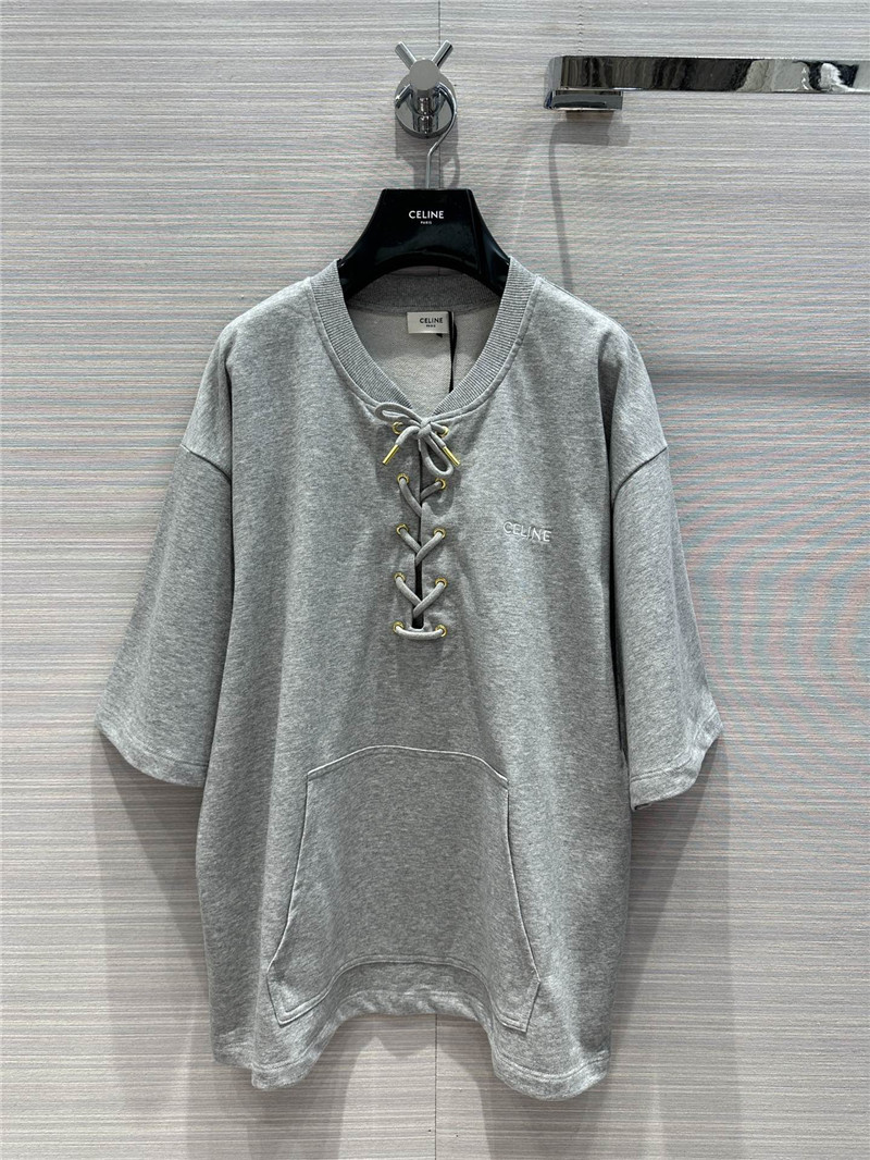 Ce1i*e paris loose braided sweatshirt in grey