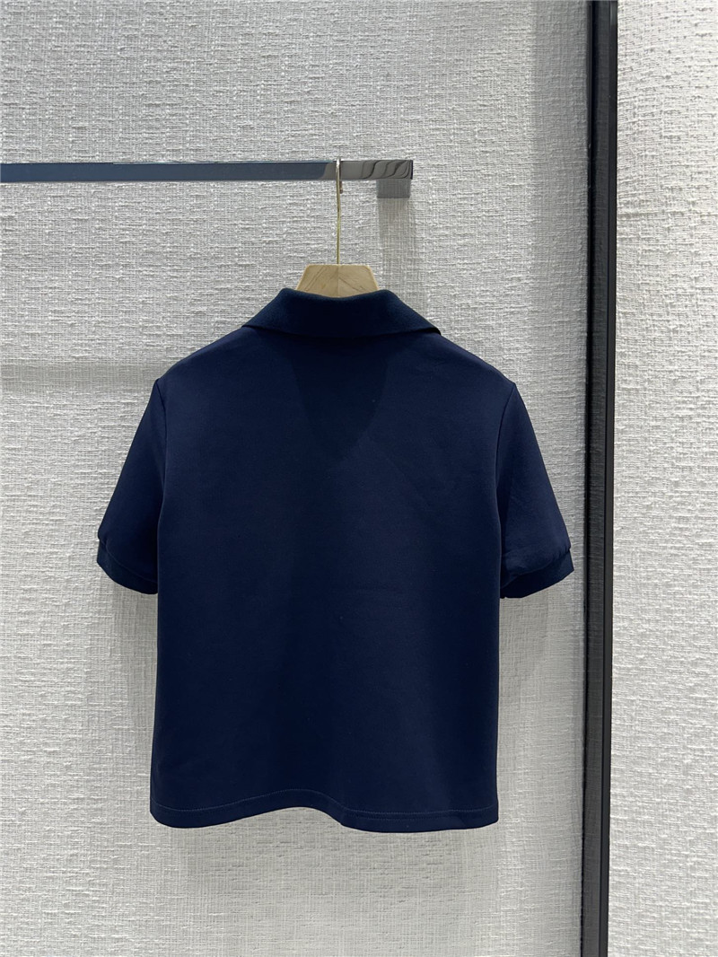 Miu Miu Navy Polo Short-Sleeve Set