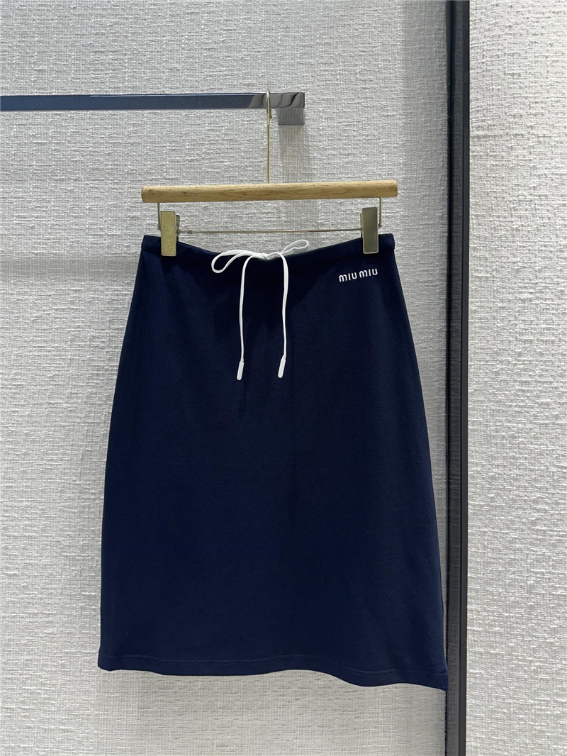 Miu Miu Navy Polo Short-Sleeve Set