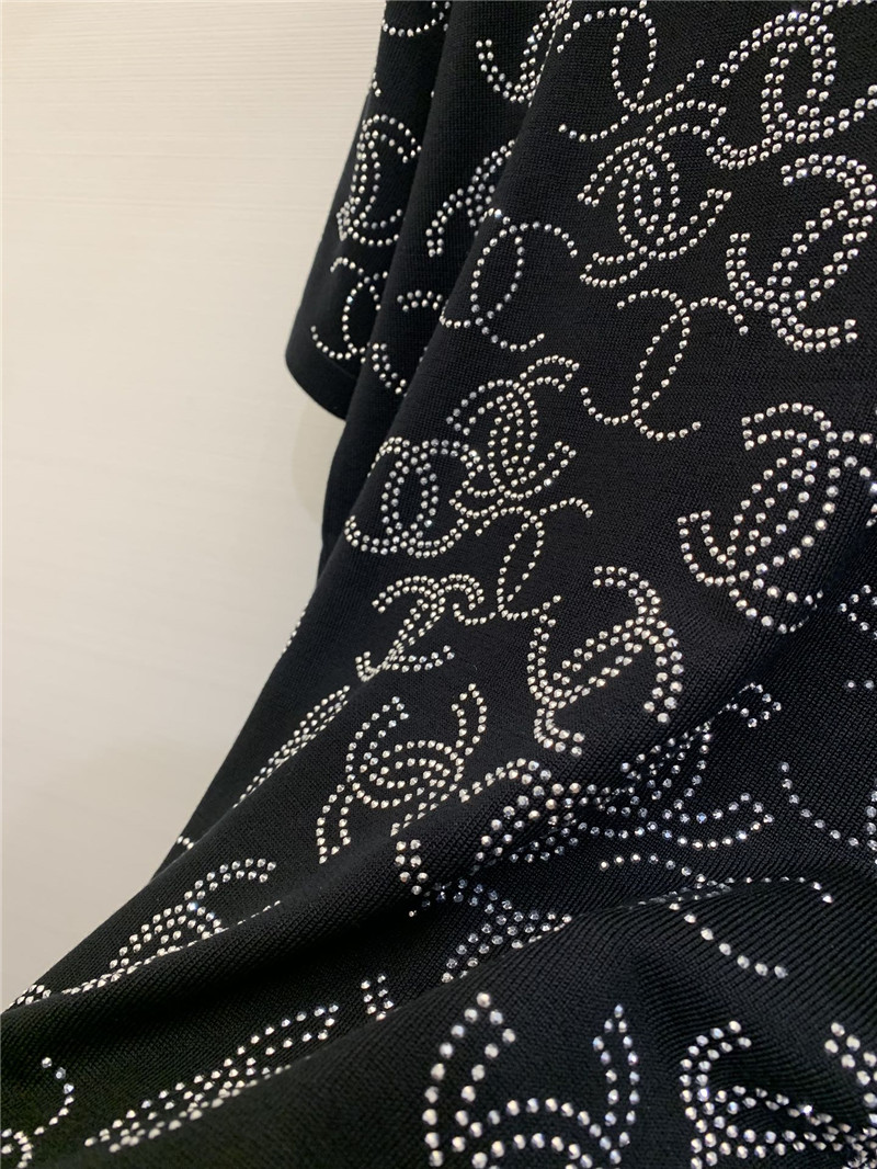 ch**el bright D1am0nd knitted short-sleeved replicas clothes